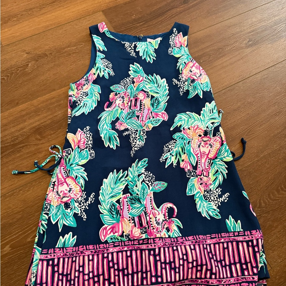 Lilly Pulitzer Navy and Green Floral Dress